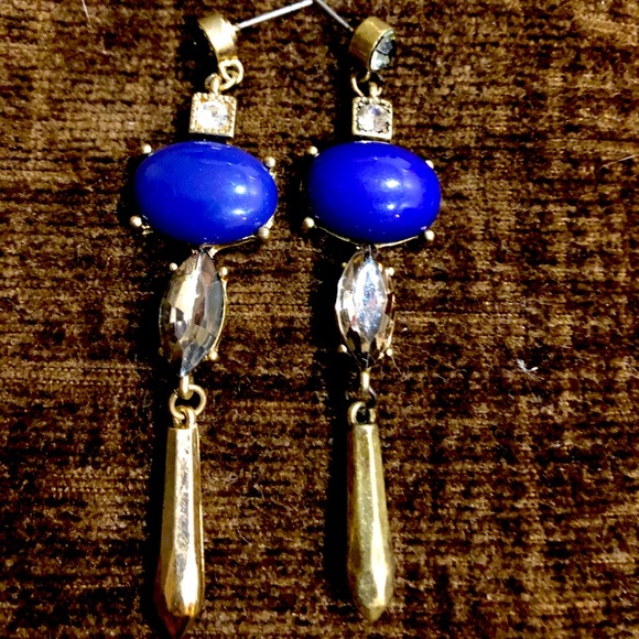 Club Monaco Blue Spike Drop Earrings. NWOT. - Picture 1 of 2